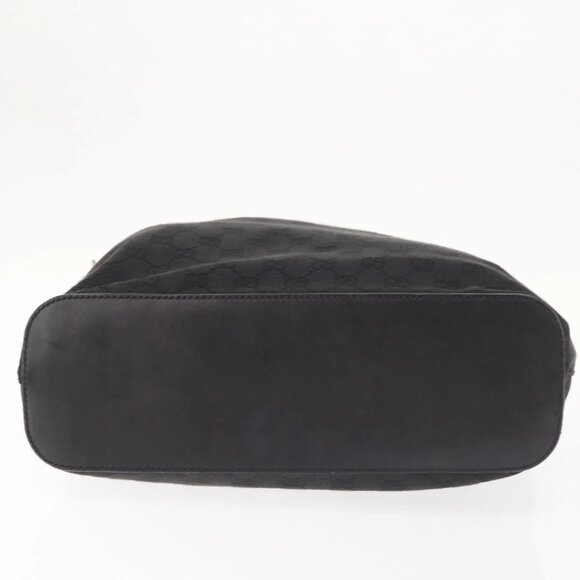 GUCCI GG Canvas Shoulder Bag Black Silver 106242 Auth 144224 - Picture 7 of 16